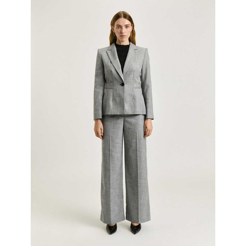 Veronika Maine Monochrome Twill Belted Blazer image number 3